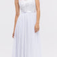 CLEARANCE - Eureka 3611 Lace Illusion Bodice Bateau Neck A-line Long Dress (Size L)