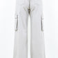 American Bazi Full Size Drawstring Wide Leg Cargo Pants Plus Size - Farnelli