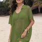 Hollow Out Collared Neck Cover-Up - Farnelli