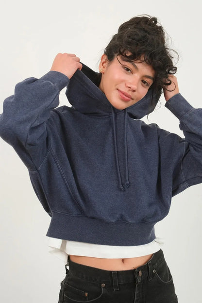 HYFVE Drop Shoulder Cropped Hoodie - Farnelli