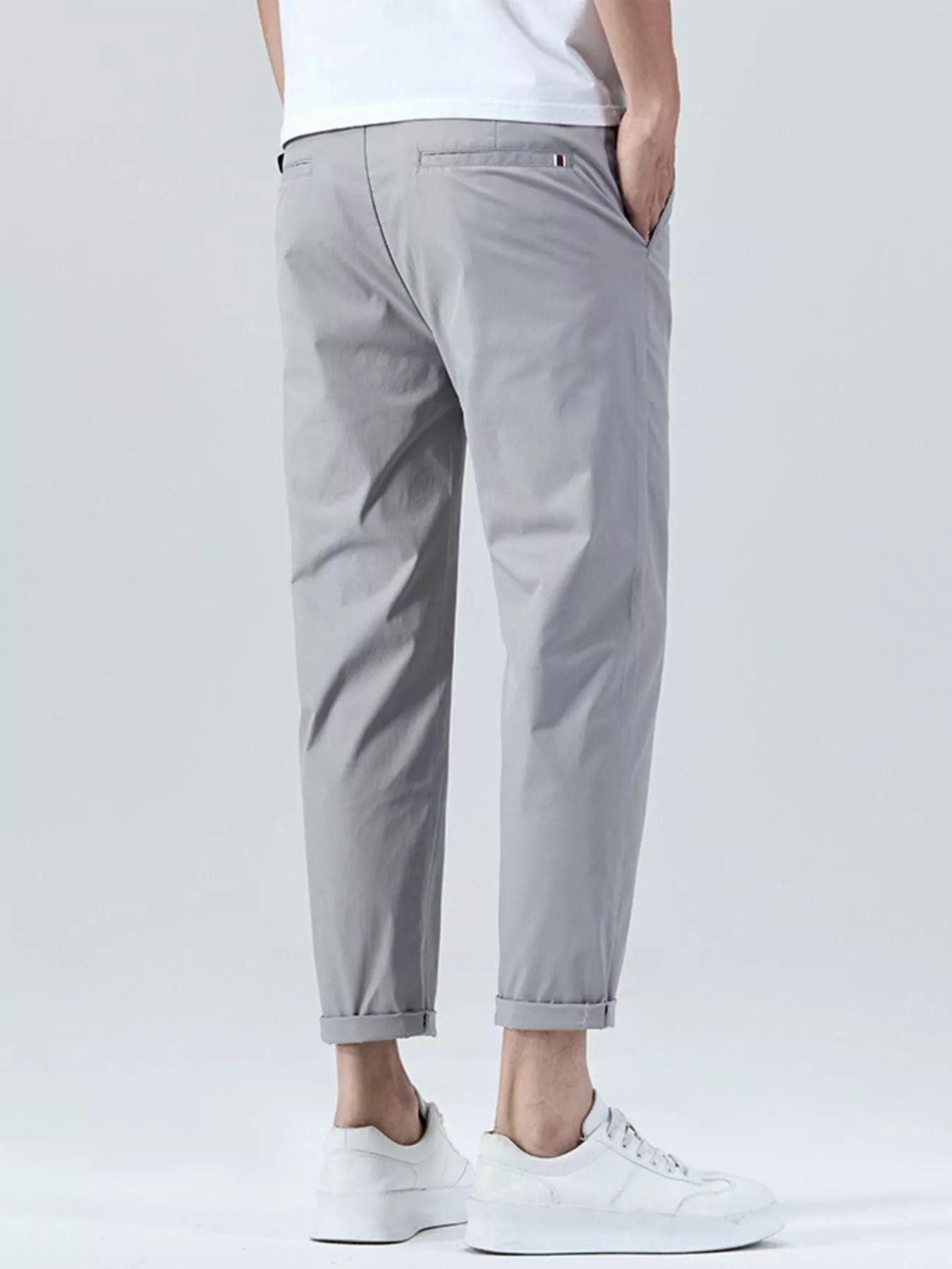 Men's Casual Straight-Leg Cropped Pants - Farnelli