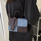 Two-Tone PU Leather Crossbody Bag - Farnelli