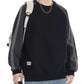 Men's Plus Size Contrast Raglan Sleeve Casual Sweatshirt - Farnelli