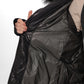 Cyrus Genuine Fur Trim Down Fill Coat in Black