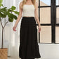 ADORA Elastic Waistband Tiered Midi Skirt - Farnelli
