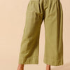 SO ME Mid Rise Wide Leg Chino Pants With Pockets - SAGE