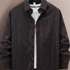 Men's Full Size Button Up Long Sleeve Shirt Plus Size - Black