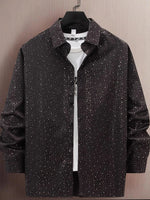 Men's Full Size Button Up Long Sleeve Shirt Plus Size - Farnelli