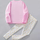 Children's Santa Top and Star Pants Pajama Set - Farnelli