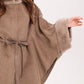Genuine Scandinavian Mink Fur Double Face Wool Poncho