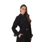 Madeline Cashmere Wool Blend Overcoat in Black