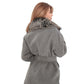 Genuine Silver Fox Lama Wool Coat