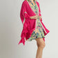 Umgee Ruffle Trim Kimono with Crochet Accent - Farnelli