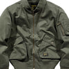 Men's Plus Size Zip Up Long Sleeve Jacket - Army Green