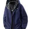 Men's Plus Size Casual Hooded Lightweight Jacket - Blue