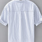 Men's Plus Size Striped Button Up Long Sleeve Shirt - Farnelli