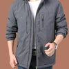 Men's Plus Size Lightweight Hooded Windproof Outdoor Jacket - Gray