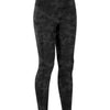 Wide Waistband Sports Leggings - Black Camouflage