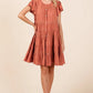 Mittoshop Lace Detail Ruffled Button Down Tiered Dress - Farnelli