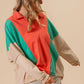 BiBi Colorblock Exposed Seam French Terry Sweatshirt - Farnelli