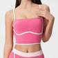 Millennia Contrast Trim Square Neck Active Cami with Detachable Chest Pads - Farnelli