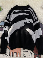 Men's Contrast Round Neck Sweater - Farnelli