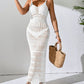 Openwork Scoop Neck Cover-Up Dress - Farnelli