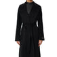Cambridge Comfort Wraparound Wool Cashmere Coat in Black