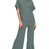 Zenana Mock Neck Top and Pants Sweater Set - ASH JADE