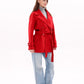Karina Midi Cashmere Wool Blend Coat In Ruby