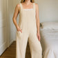 Zenana Knit Waffle Wide Leg Overalls - Farnelli
