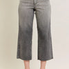 Judy Blue Full Size Wide Leg Capris Jeans Plus Size - Gray