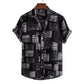 Men's Plus Size Casual Printed Short Sleeve Shirt - Farnelli