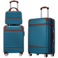 HouseOfZazla white 3-piece hardshell luggage set with TSA locks