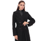 Zuri Cashmere Blend Overcoat in Black