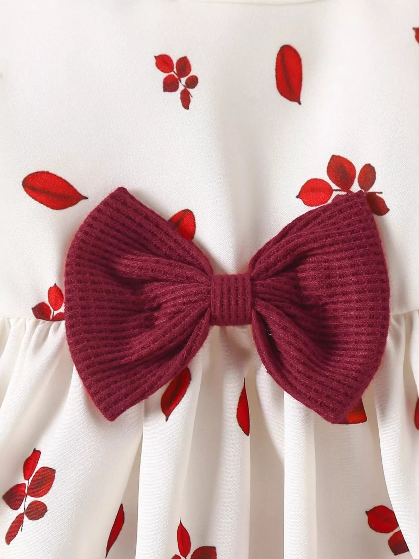 Children's Bow Dress & Ruffle Trim Cardigan Set - Farnelli