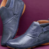 PU Leather Ankle Boots - Dusty Blue
