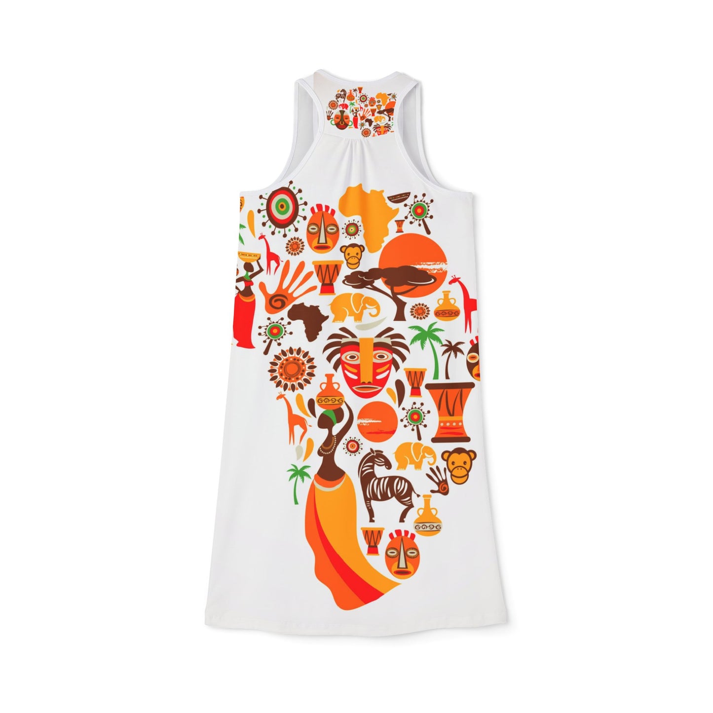 Vibrant African Print Dress, Comfortable Summer Dress, Travel Dress, Festival Attire, Unique Gift for Her, Bohemian Style Dress