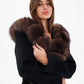 Genuine polar fox fur hooded virgin wool coat by Alaska® Outerwear Company