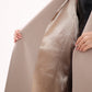 Marley Wraparound Wool Cashmere Coat in Nude