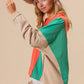BiBi Colorblock Exposed Seam French Terry Sweatshirt - Farnelli