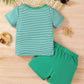 Children's Monkey Striped Top and Shorts Set - Farnelli
