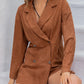 Lapel Collar Long Sleeve Romper - Farnelli