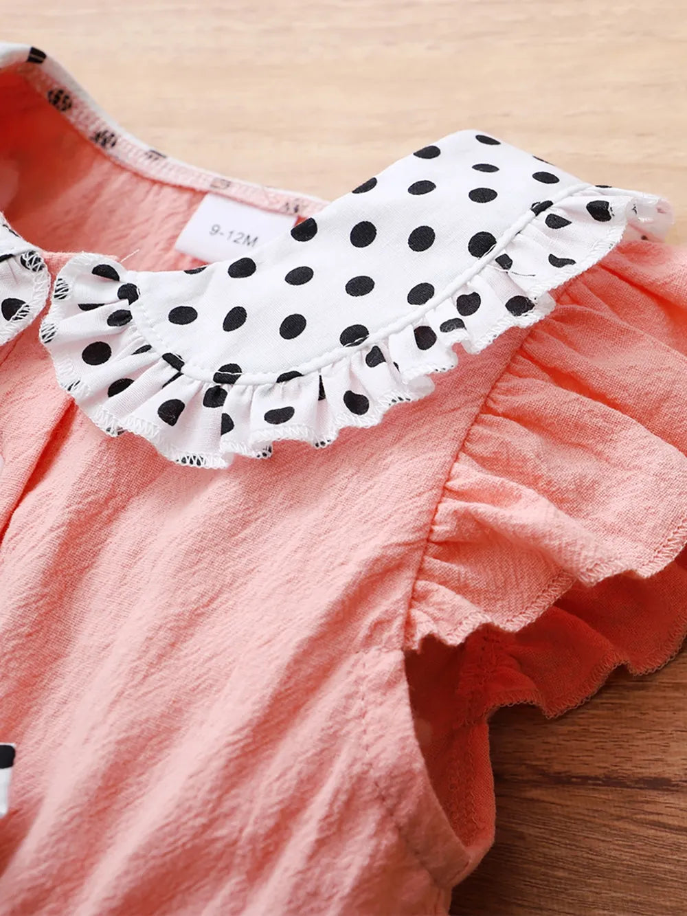 Children's Bow Peter Pan Collar Ruffle Sleeve Dress - Farnelli