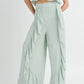 MABLE Crop Cami and Ruffled Wide Leg Pants Set - Farnelli