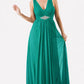 CLEARANCE - Cinderella Divine 3914 Chiffon Semi Formal Jade Dress (Size 3XL, 4XL)
