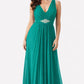 CLEARANCE - Cinderella Divine 3914 Chiffon Semi Formal Jade Dress (Size 3XL, 4XL)