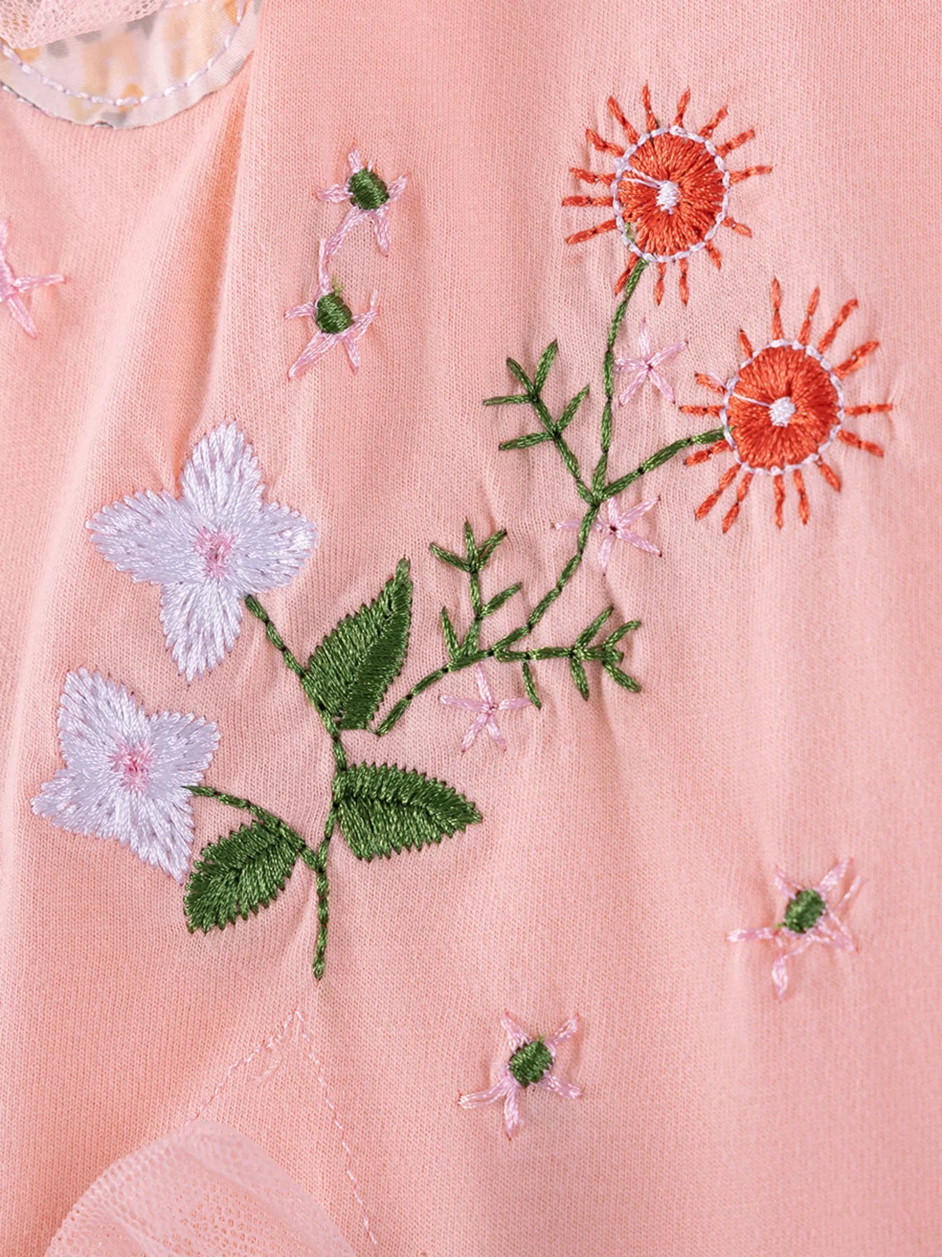 Children's Ruffled Hem Short Sleeve Dress - Farnelli