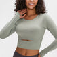 Millennia Long Sleeve Cropped Top With Sports Strap - Farnelli