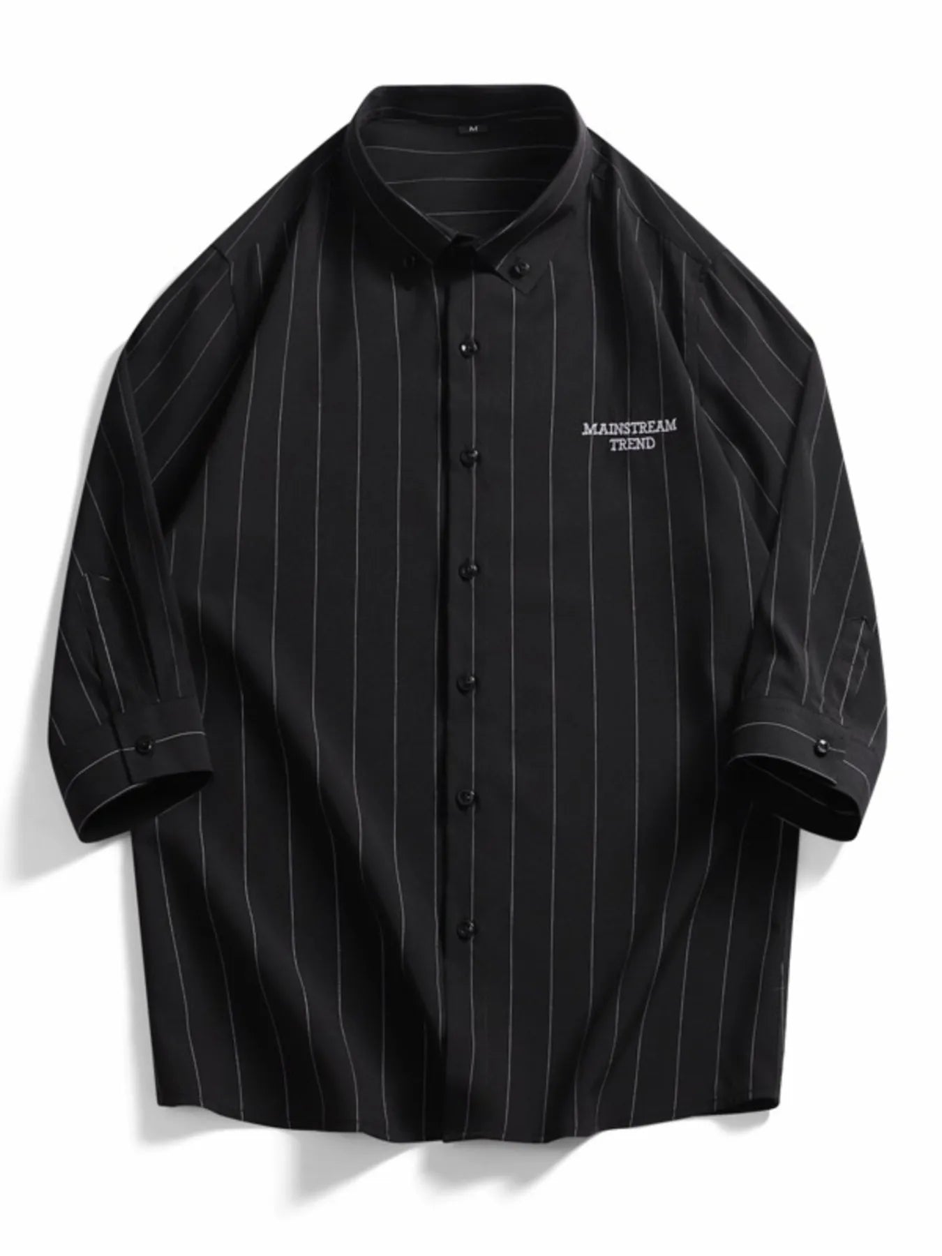 Men's Plus Size Striped Button-Down Casual Shirt - Farnelli